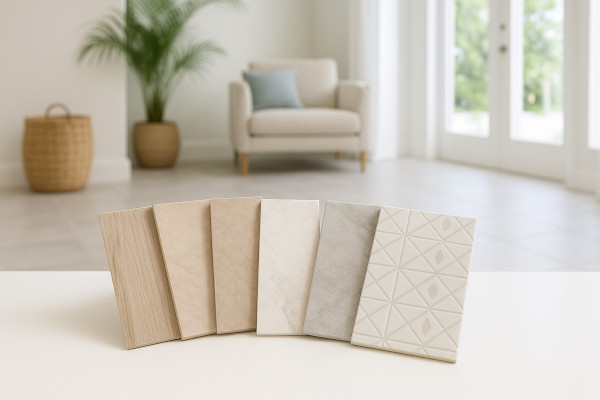 display of porcelain tile