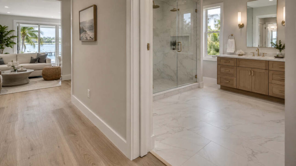 Tile vs luxury vinyl plank for wet and dry areas